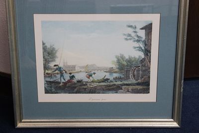 An Antique Steel Engraving Title: Le Poisson Pris. Unsigned - Most Likely From The 19th Century 