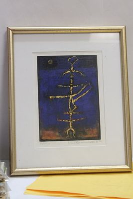 An Acrylic on Paper Painting by Romeike-Wisniewski. dated 1988 - well known Florida artist - 