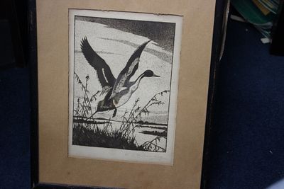 An Antique Print? Litograph? By Walt Wilwerding. Pencil signed - looks to be old, but exact age 