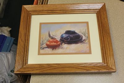 A Daniel Yazzie Frame Print. overall= 12 1/4" x 10 1/4"