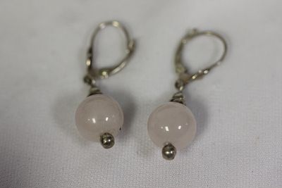 A Pair of Sterling Earrings. as shown