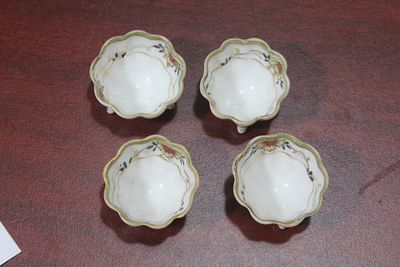 Antique Nipon Small Salt Dishes. 3-legged - 1 1/2" in diameter each
