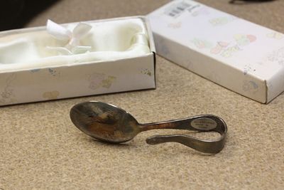 Silver Plate Spoon. 3 1/2" long - boxed