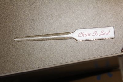 Christ is Lord Lucite Letter Opener. 7 1/4" long