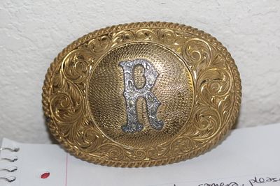 Initial "R" Belt Buckle. as shown