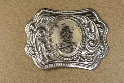 Sail Boat Belt Buckle. as shown