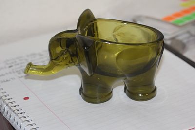 MCM Elephant Glass Cigar Ashtray. 5 1/2" across