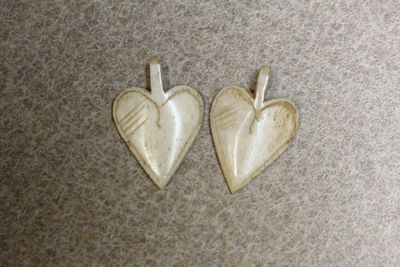 Pair of Some Sort of Marine Tooth or Bone Pendant. as shown