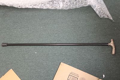 Sterling Handle Cane. cane=wood - overall=36" long