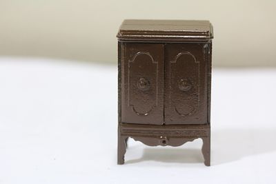 A Miniature Metal Armoire. vintage - rare - 2" tall