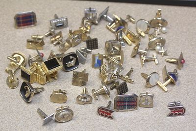 Lot of Vintage cufflinks. various sizes and material