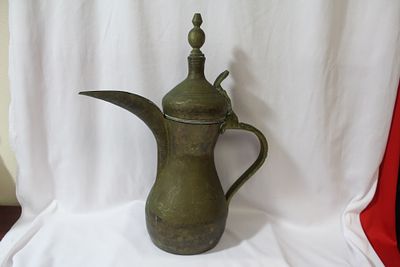 A Metal Pitcher. Probably Indian - 14 1/4" tall