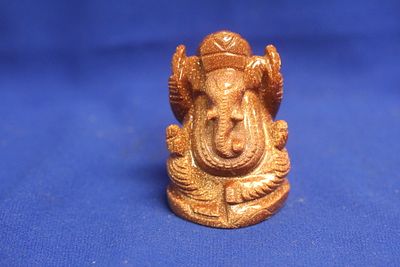 Goldstone Asian Elephant Statue. 2 3/4" tall