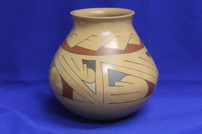 A Mexican Pottery Water Vessel. by Tacho - possibly new - 7 1/8" tall - possibly Native American