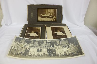 Lot of 4 Old Black and White Photographs. as shown