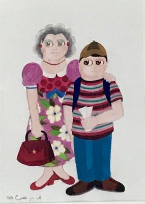 Eliahou Eric Bokobza - No title. Gouache ans watercolor on paper 
Hand signed 
Unique piece