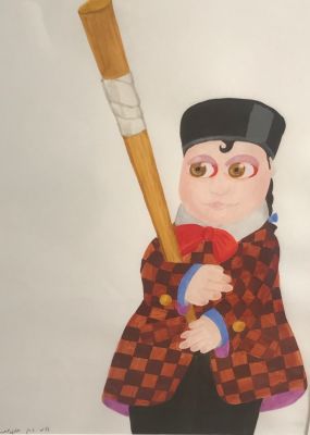 Eliahou Eric Bokobza - No title. Gouache and watercolor on paper 
Hand signed 
Unique piece