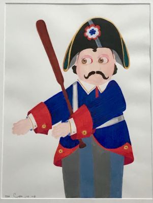 Eliahou Eric Bokobza - No Title. Gouache and watercolor on paper 
Hand signed 
Unique piece