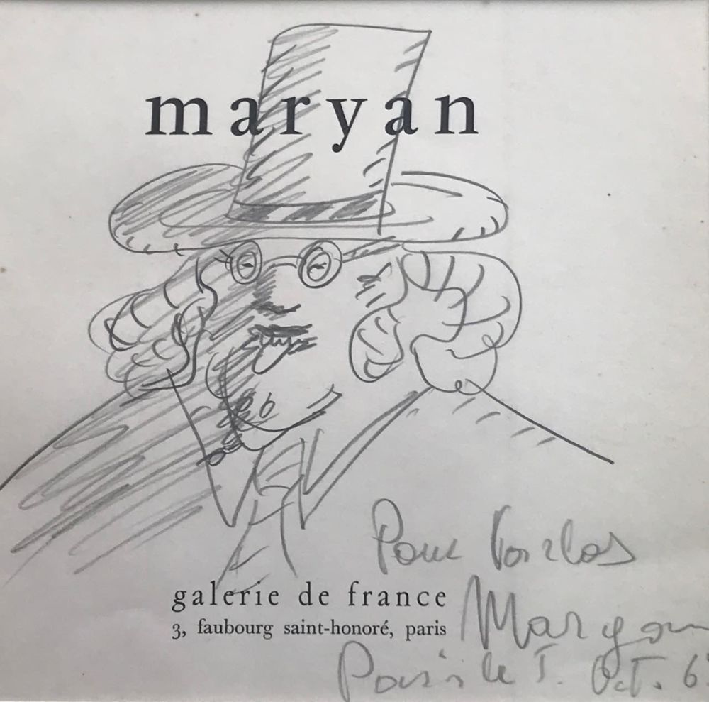 Maryan - No Title. Pencil drawing on paper 
Hand signed, dated 
Unique piece