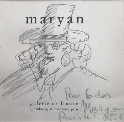 Maryan - No Title. Pencil drawing on paper 
Hand signed, dated 
Unique piece