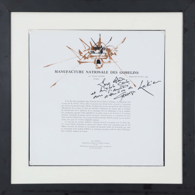 Georges Mathieu - No Title. Original ink on paper 
Hand signed 
Unique piece