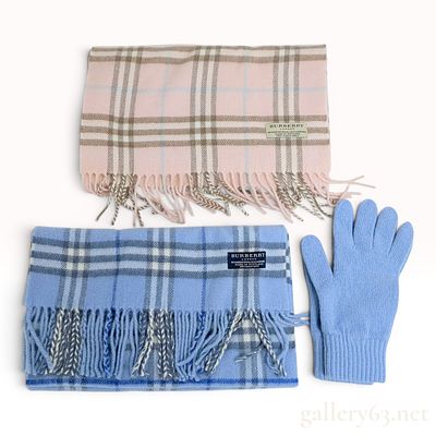 A Trio of Burberry London Merino Wool and Cashmere Check Accessories. This collection of winter 