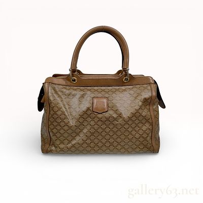 Vintage Celine Macadam Boston Bag - Excellent Condition. Authentic Celine vintage Boston bag in 