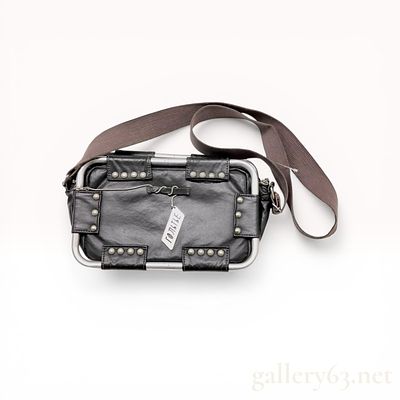 Jean Paul Gaultier Vintage Industrial Frame Leather Shoulder Bag. Jean Paul Gaultier vintage 