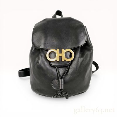 Salvatore Ferragamo Gancini Leather Backpack. Salvatore Ferragamo Gancini leather backpack. 
