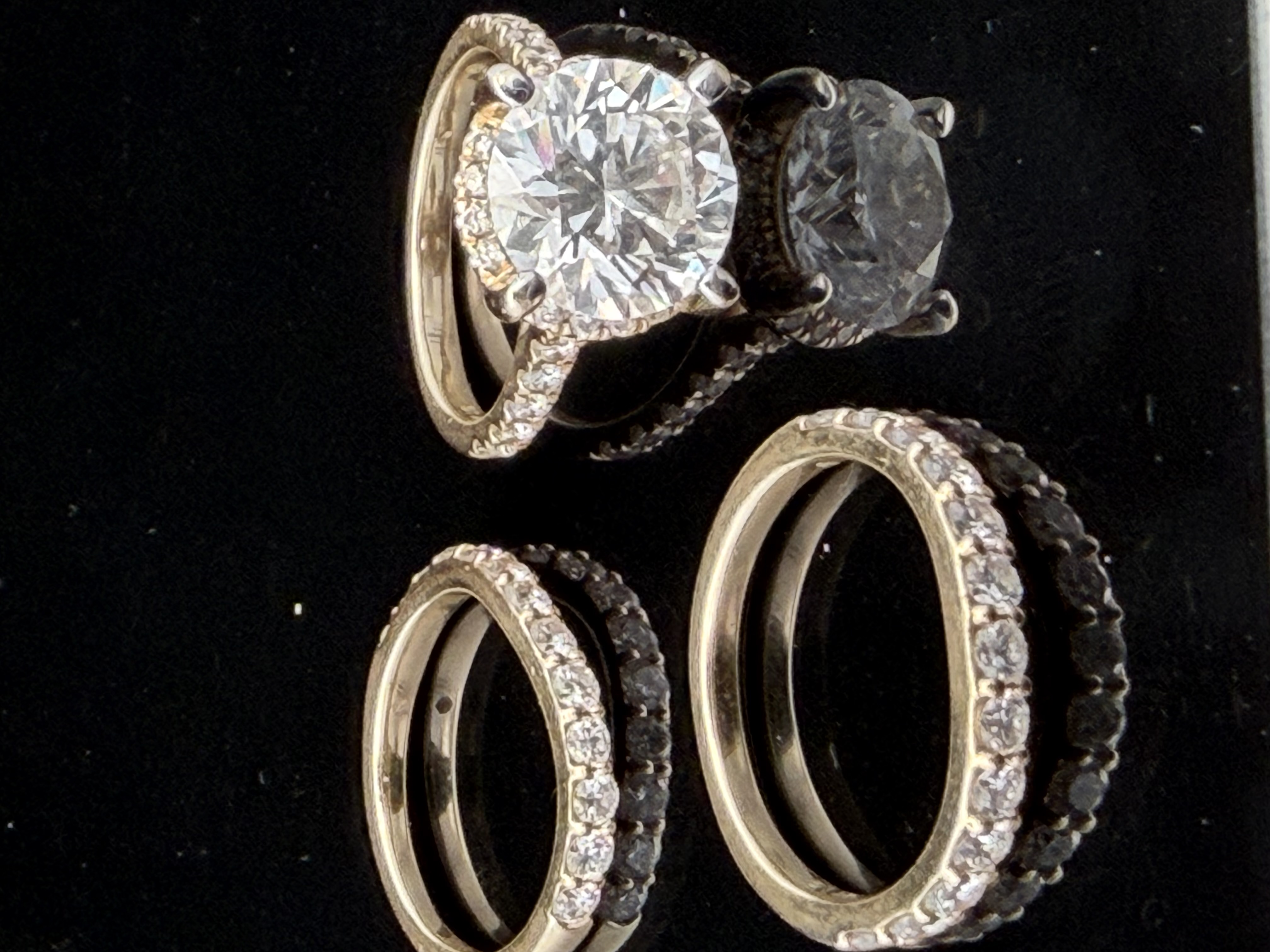 14K Yellow Gold 6.50ct Lab Grown Diamond Ring Set