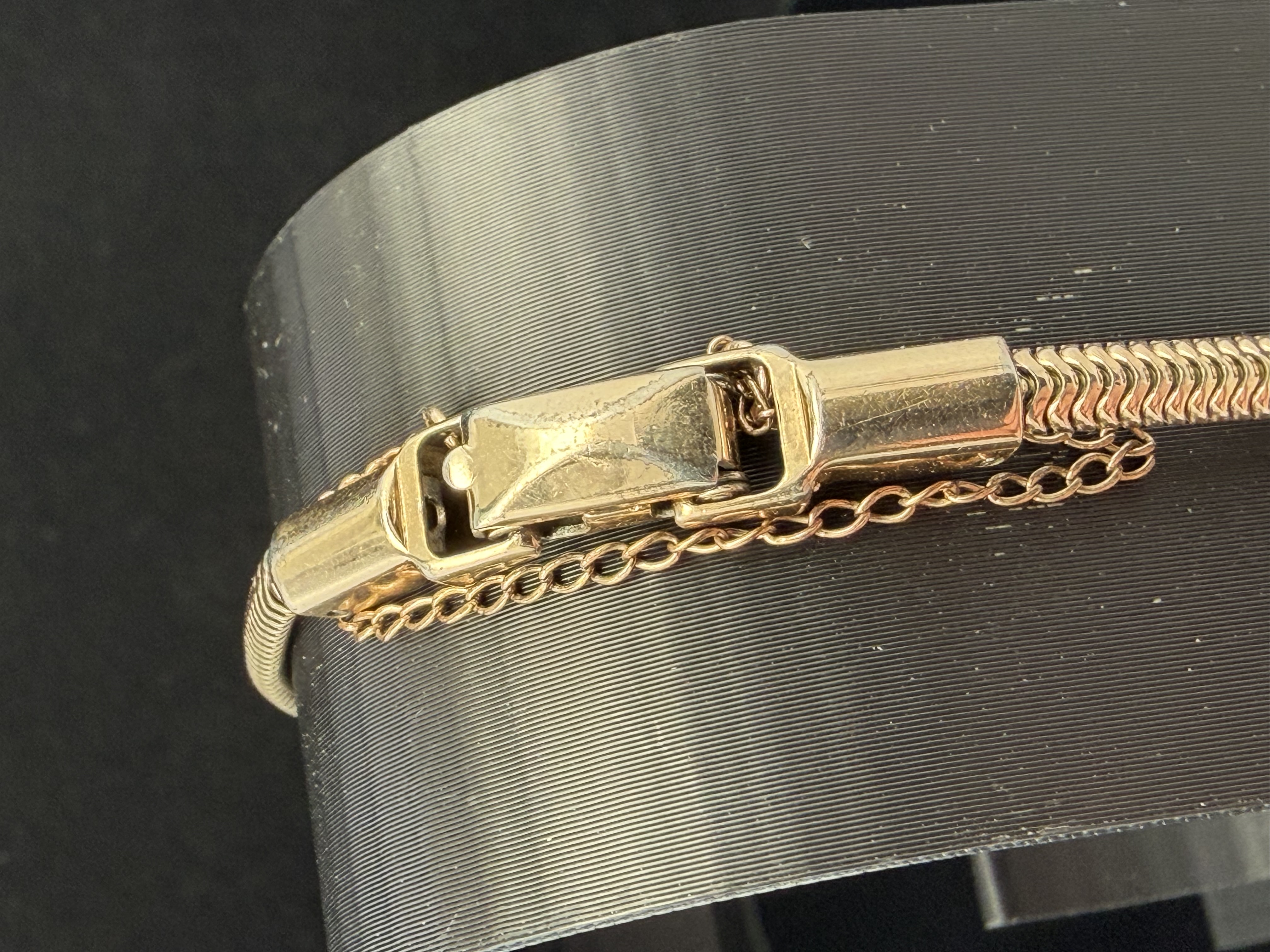 Estate Natural Diamond Baguette and Round Diamond Line Bracelet