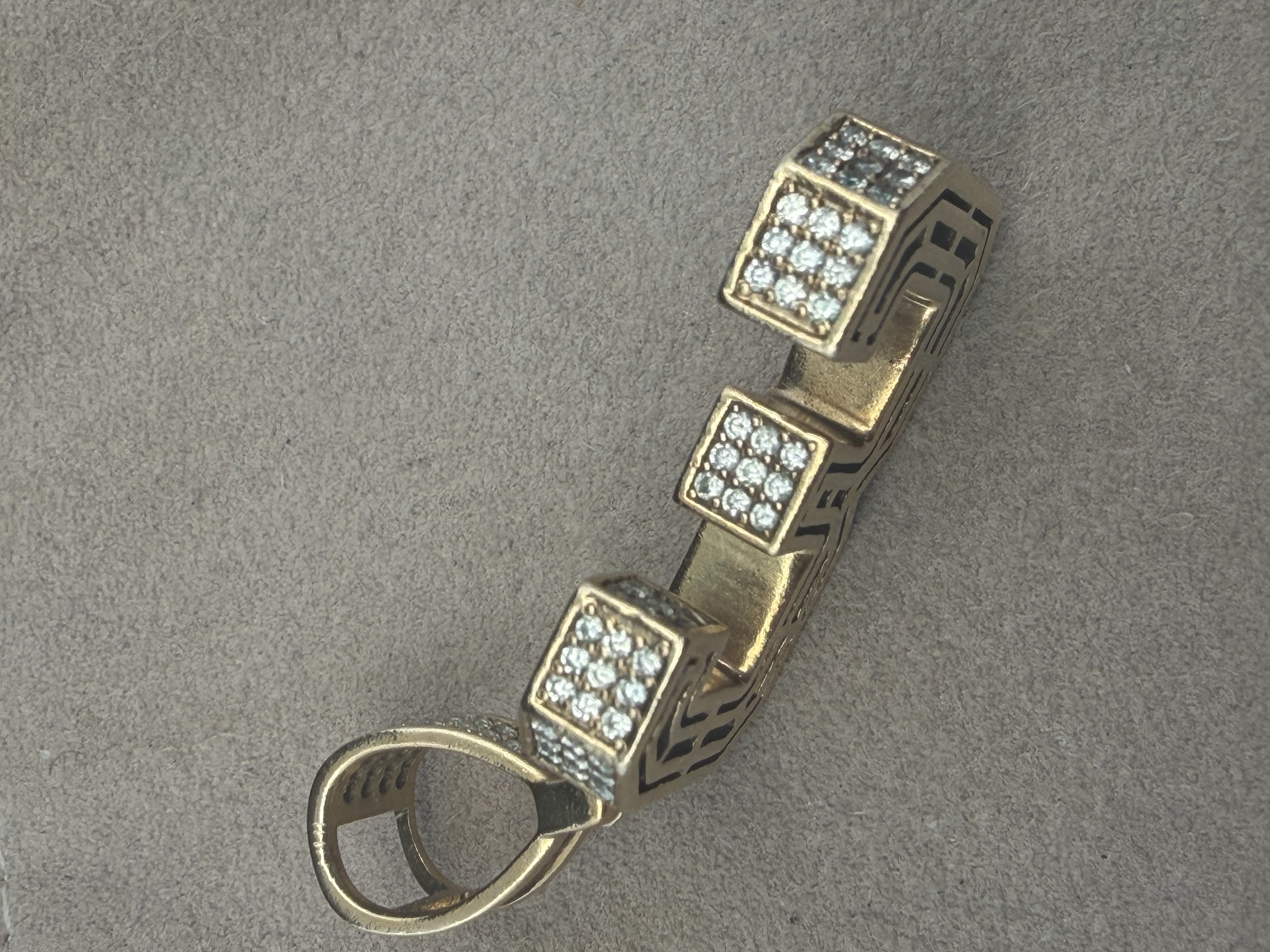 10K Natural Diamonds 3 Pendant