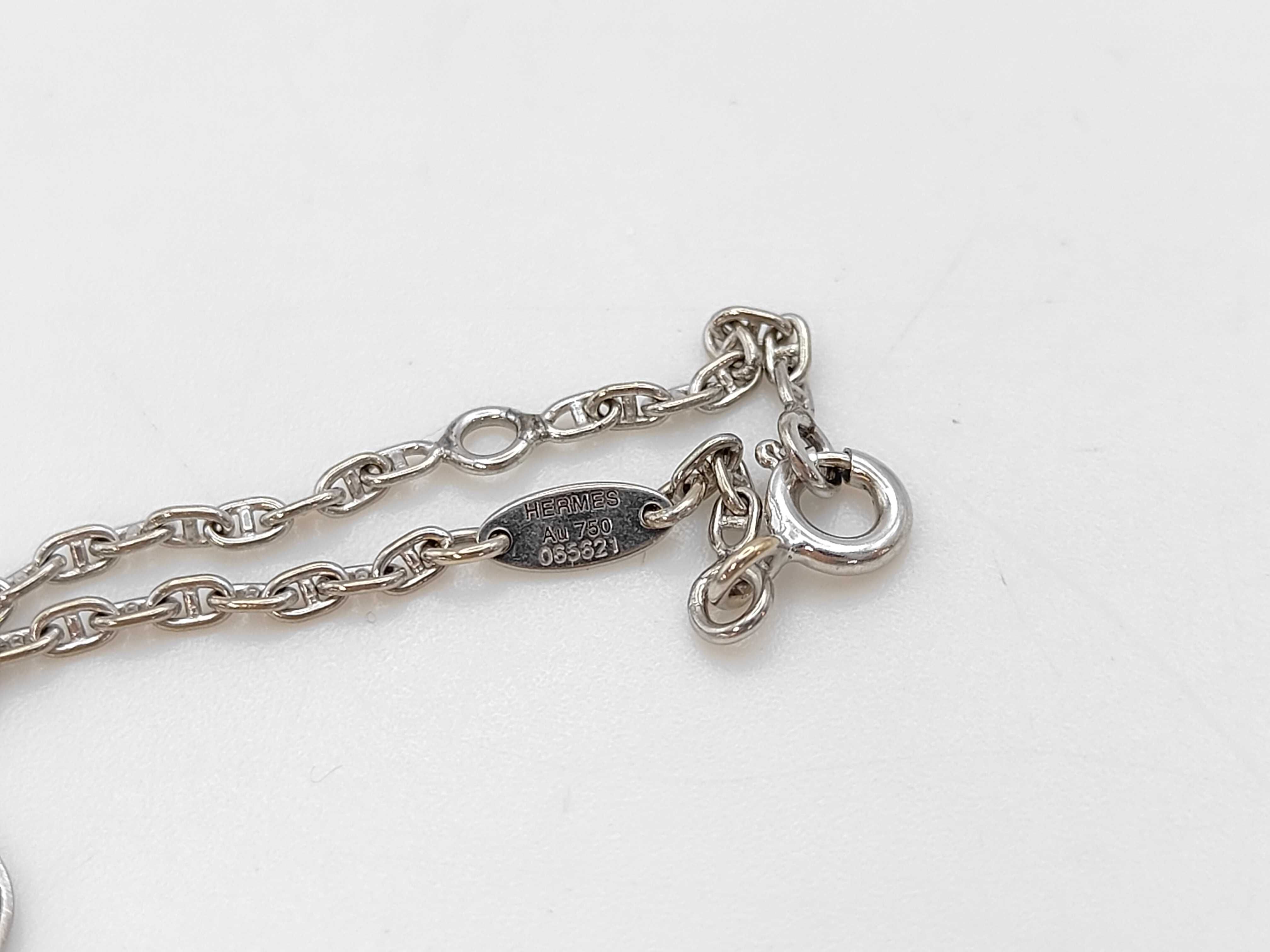 18K White Gold Hermès Rocking Horse Charm Bracelet