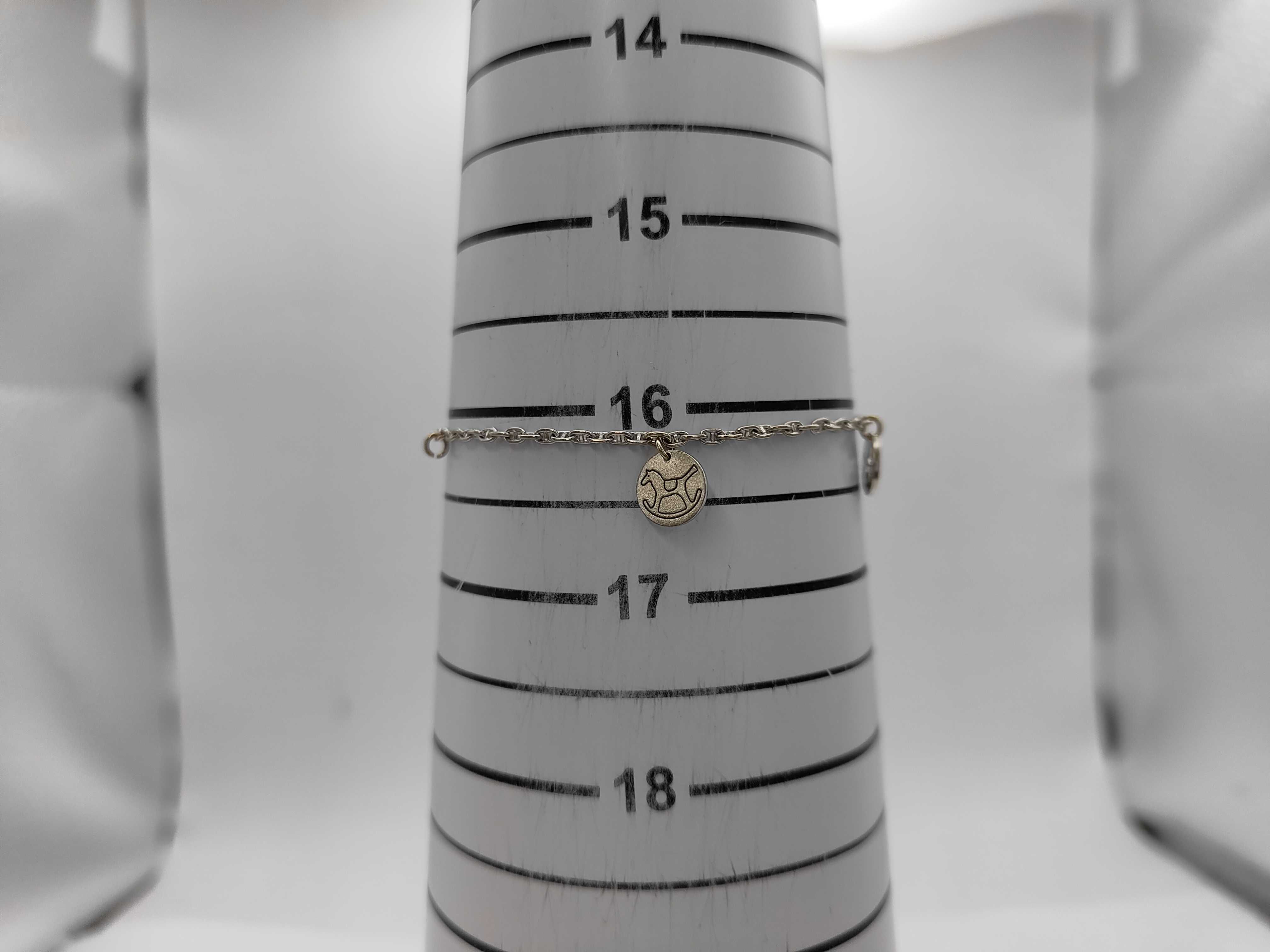 18K White Gold Hermès Rocking Horse Charm Bracelet