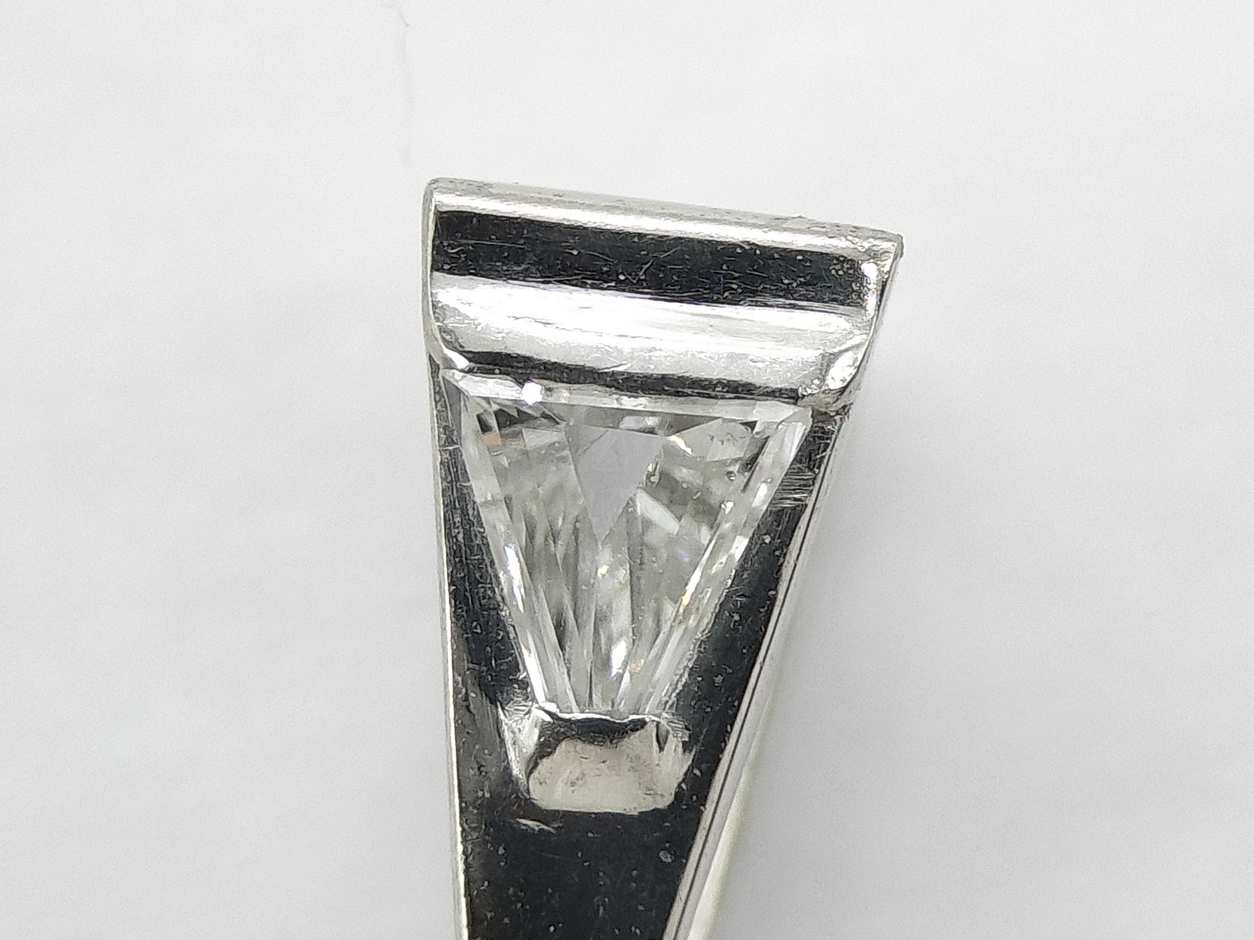 Platinum Thai Ruby and Multi-Cut Diamond Asymmetrical Pendant
