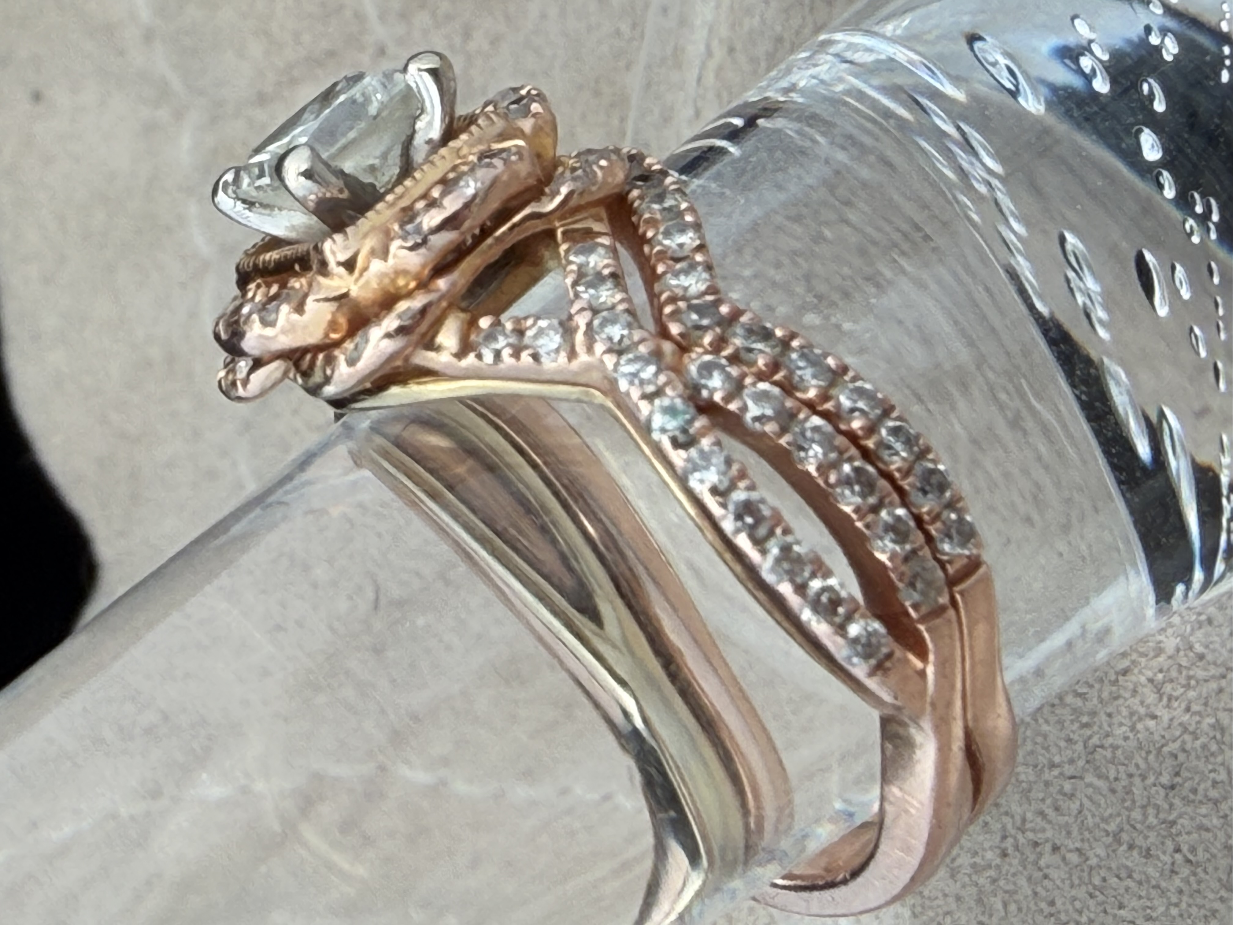 Designer Made 14K Rose Gold .46 Carat Natural Diamond Ring
