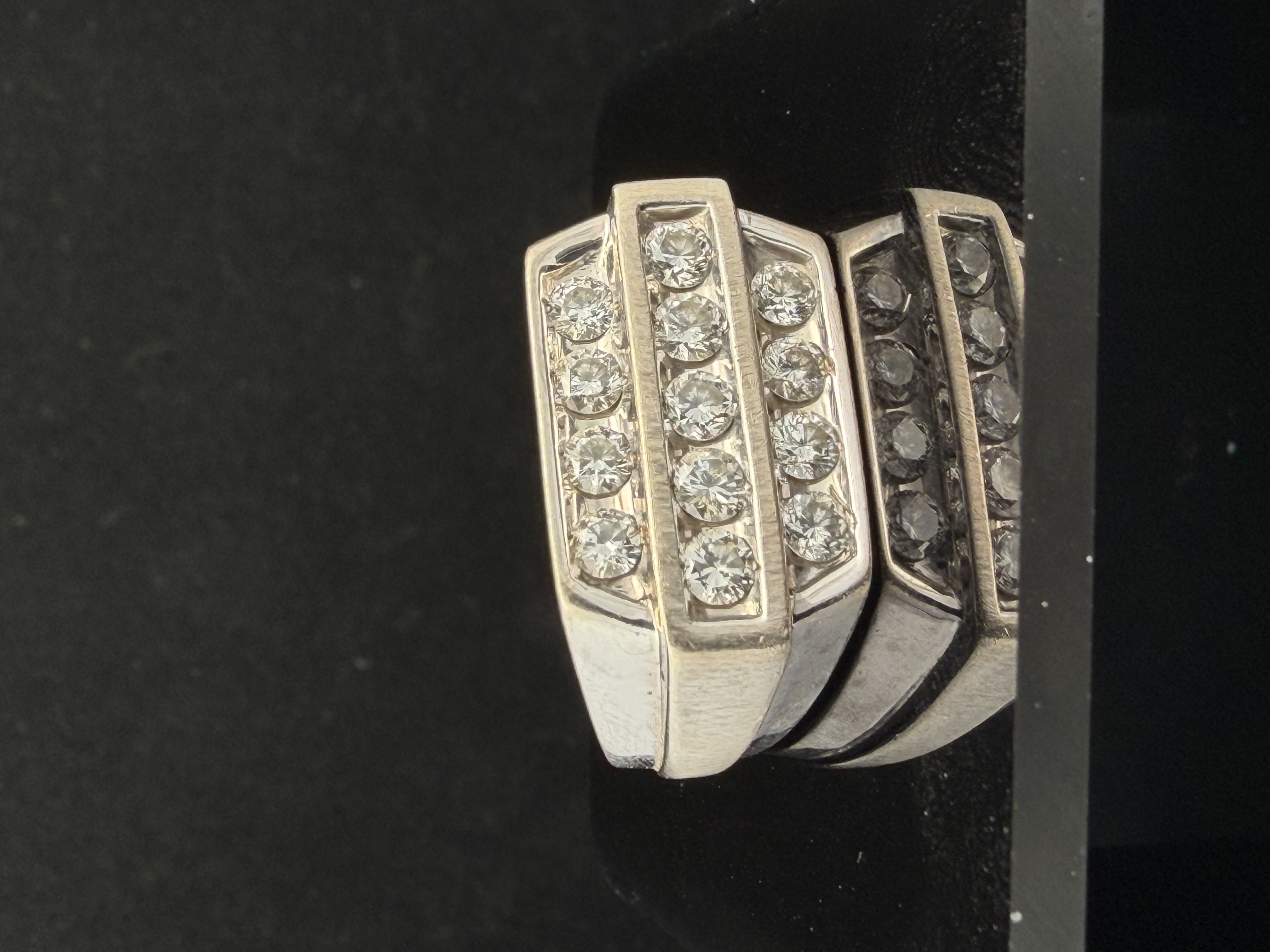 Men’s 10K White Gold Diamond Ring