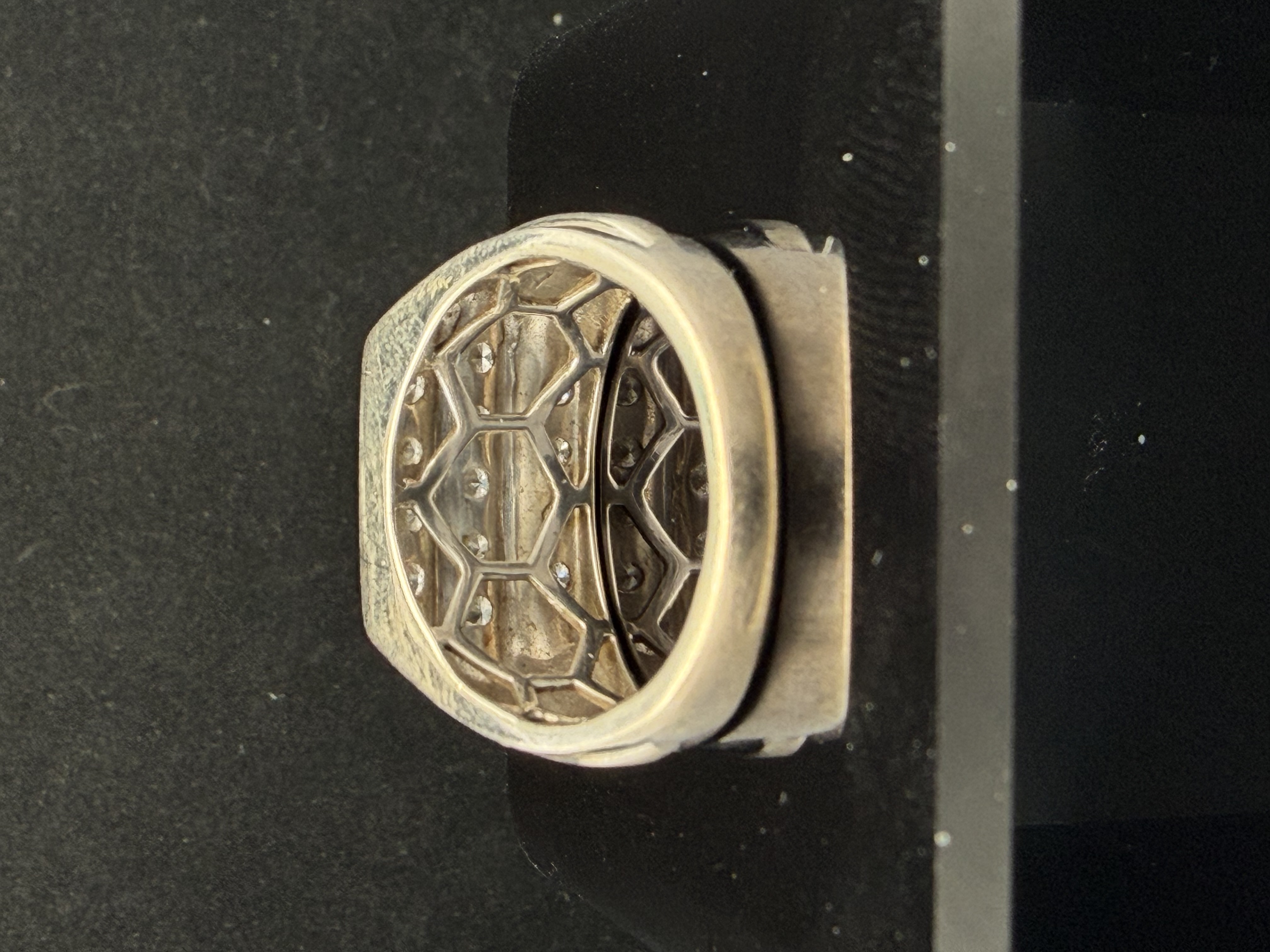 Men’s 10K White Gold Diamond Ring