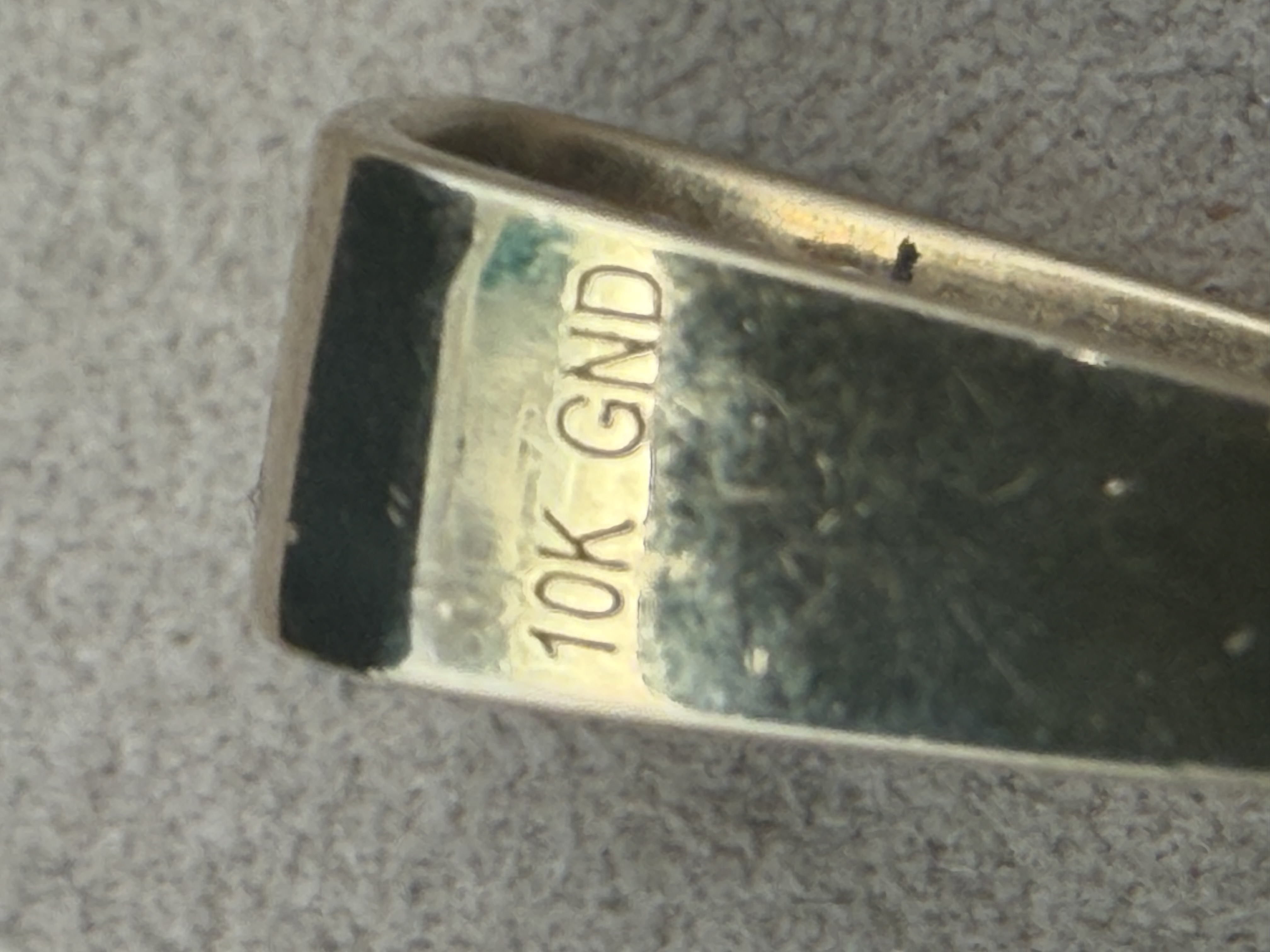 10K Natural Diamond J Initial Pendant