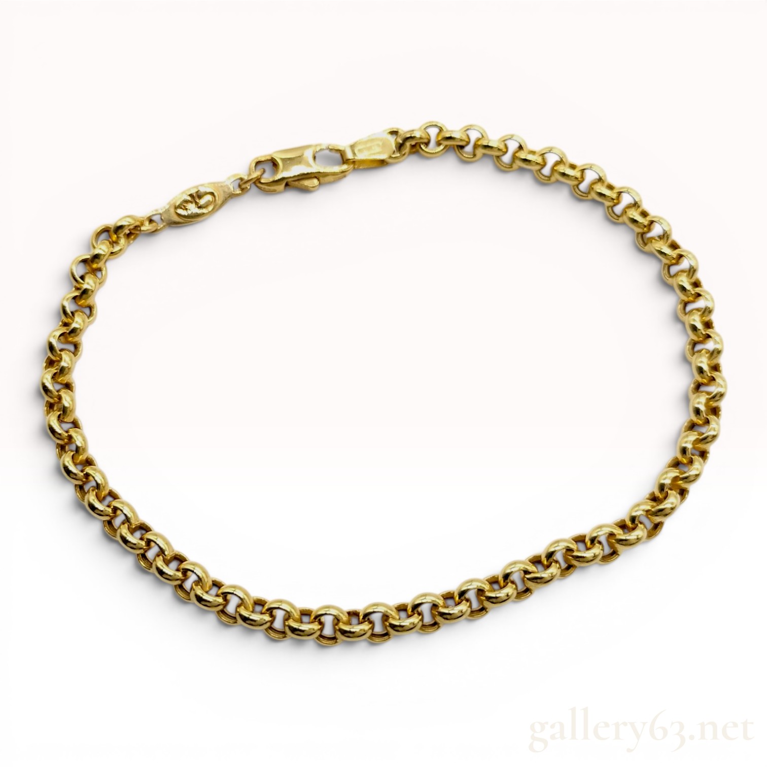 UnoAerre 18 Karat Yellow Gold Rolo Link Bracelet