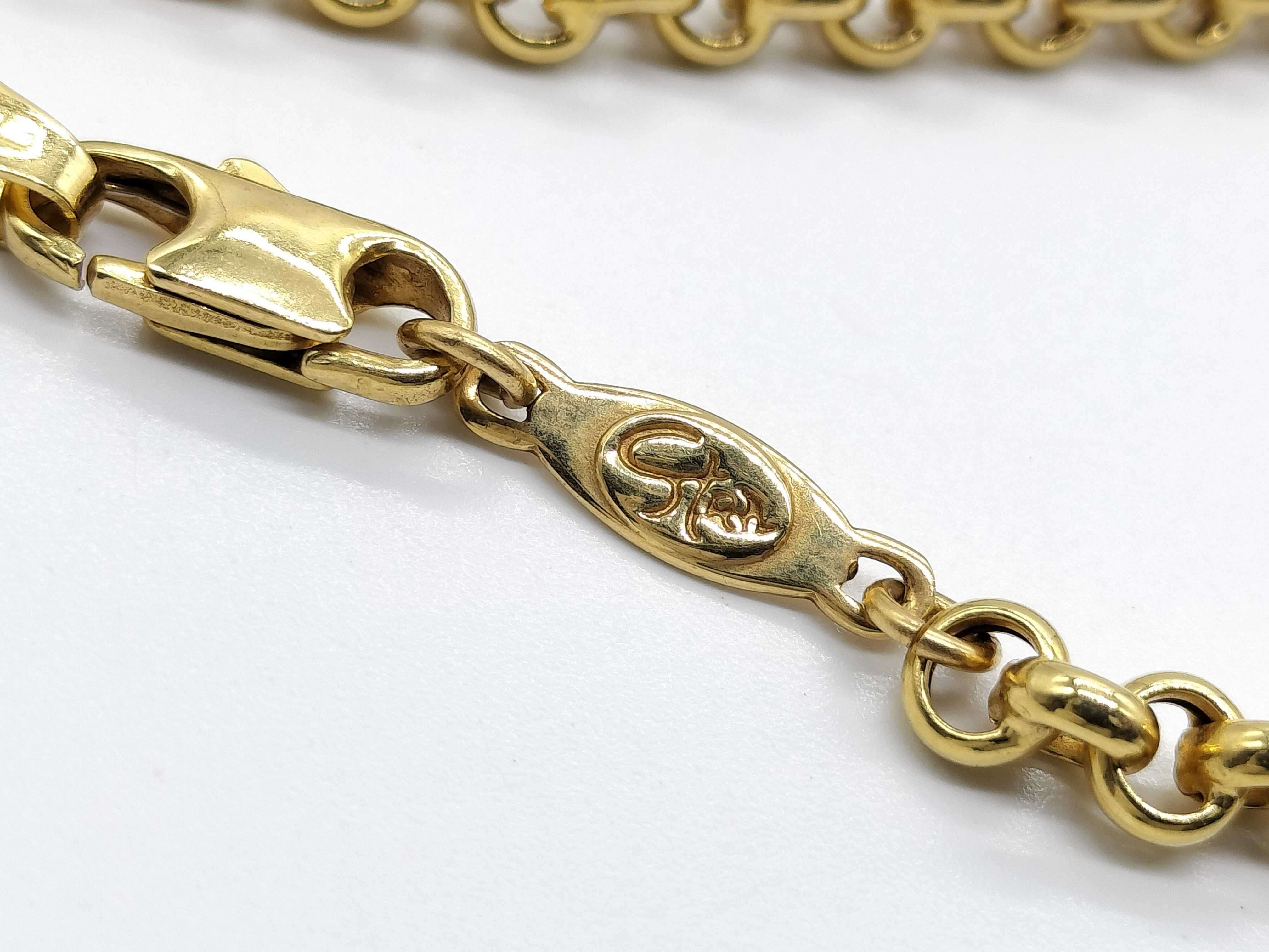 UnoAerre 18 Karat Yellow Gold Rolo Link Bracelet