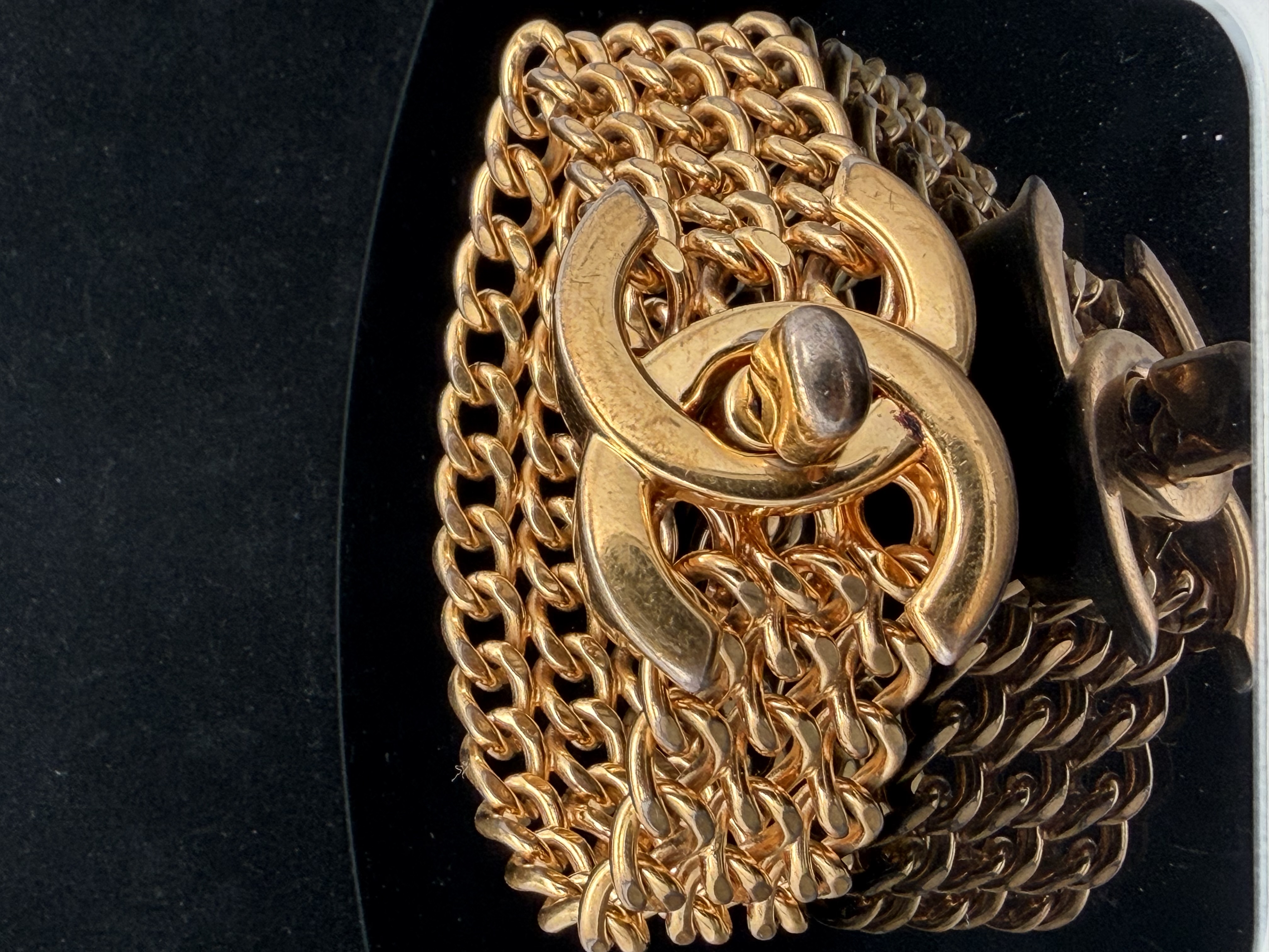 Chanel Vintage Turn-lock Link Bracelet