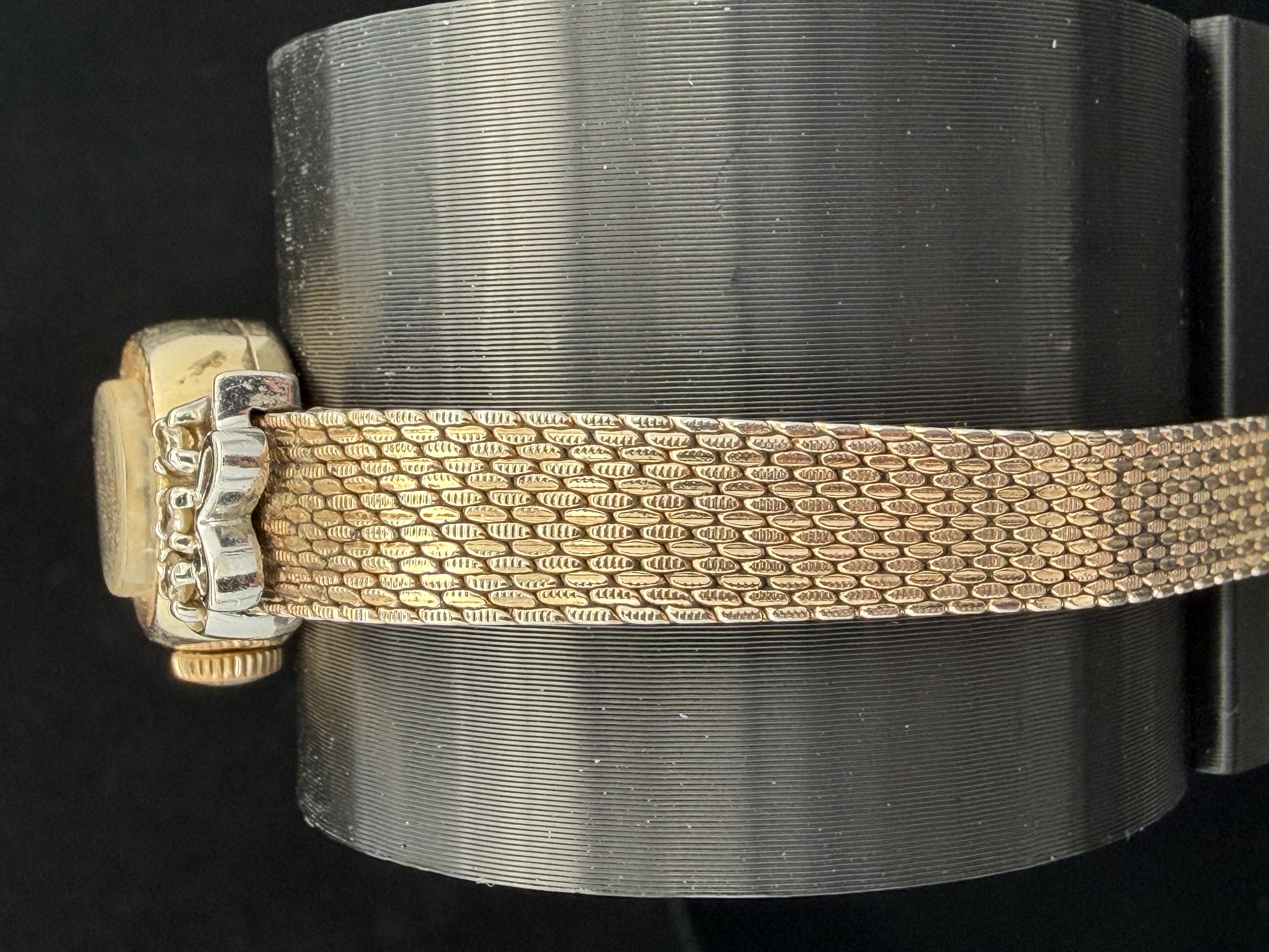Estate 14K Yellow Gold and Diamond Swiss Made Ladies Cocktail Watch