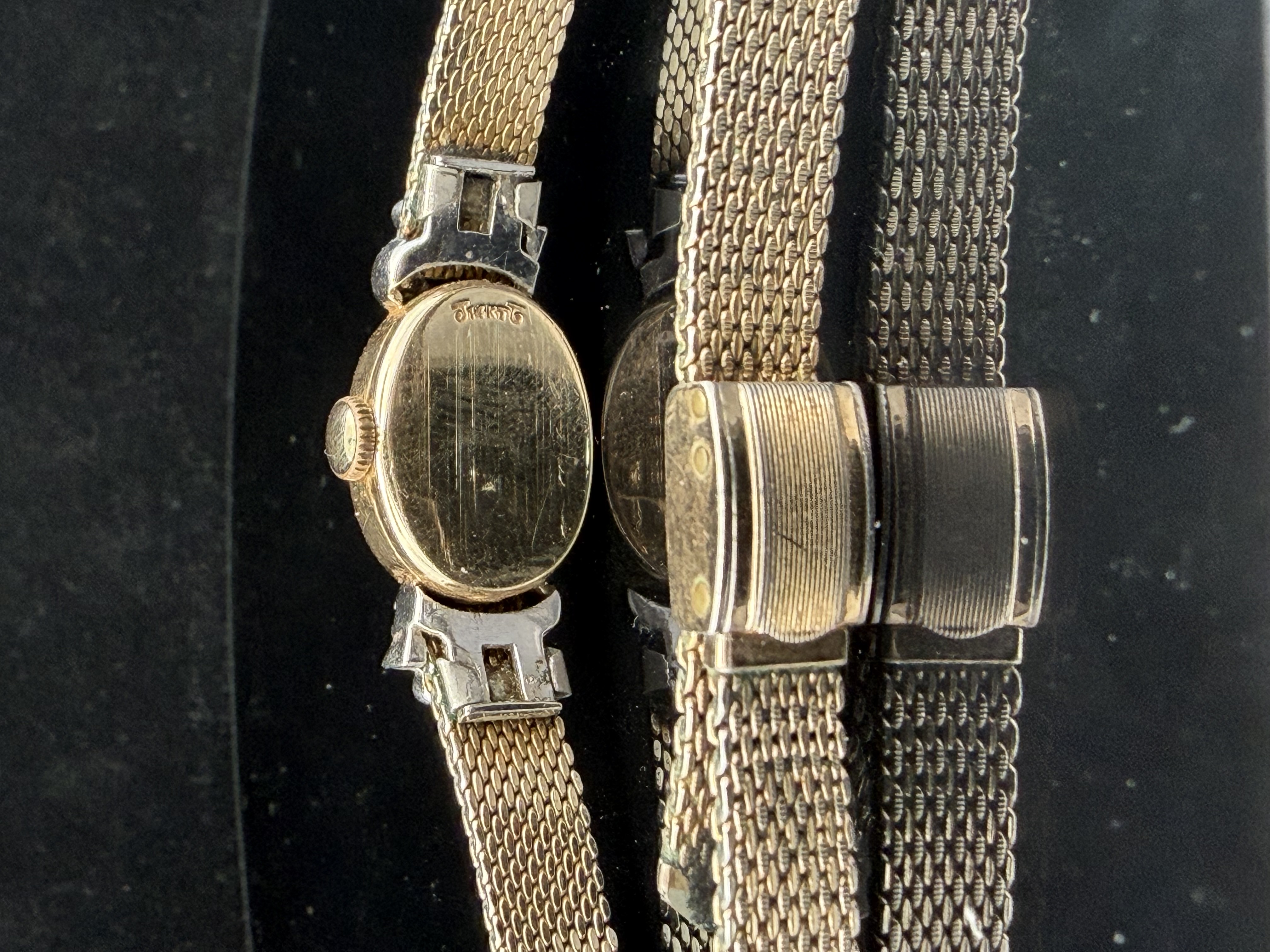 Estate 14K Yellow Gold and Diamond Swiss Made Ladies Cocktail Watch