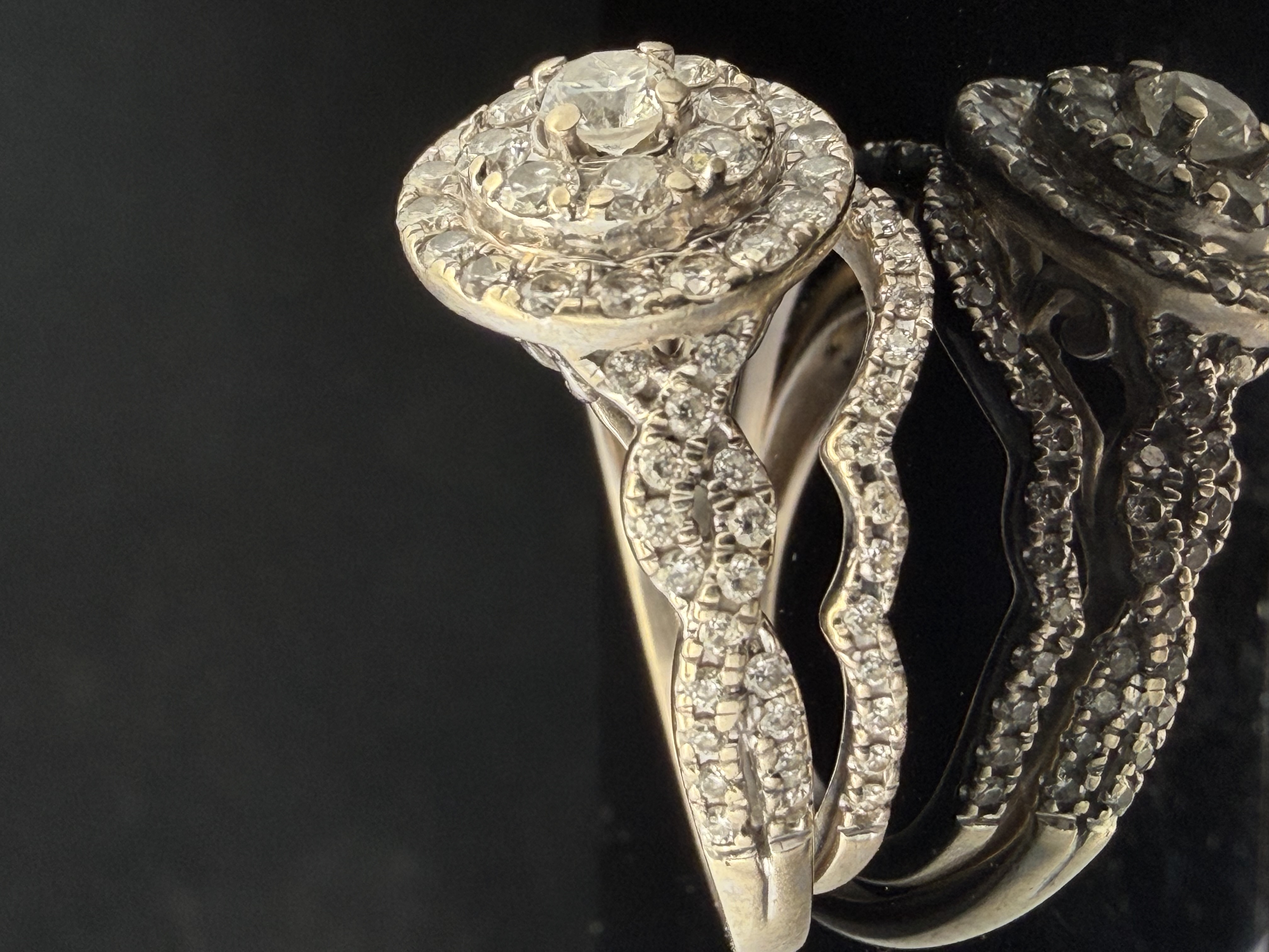 Estate 14K White Gold Diamond Ring