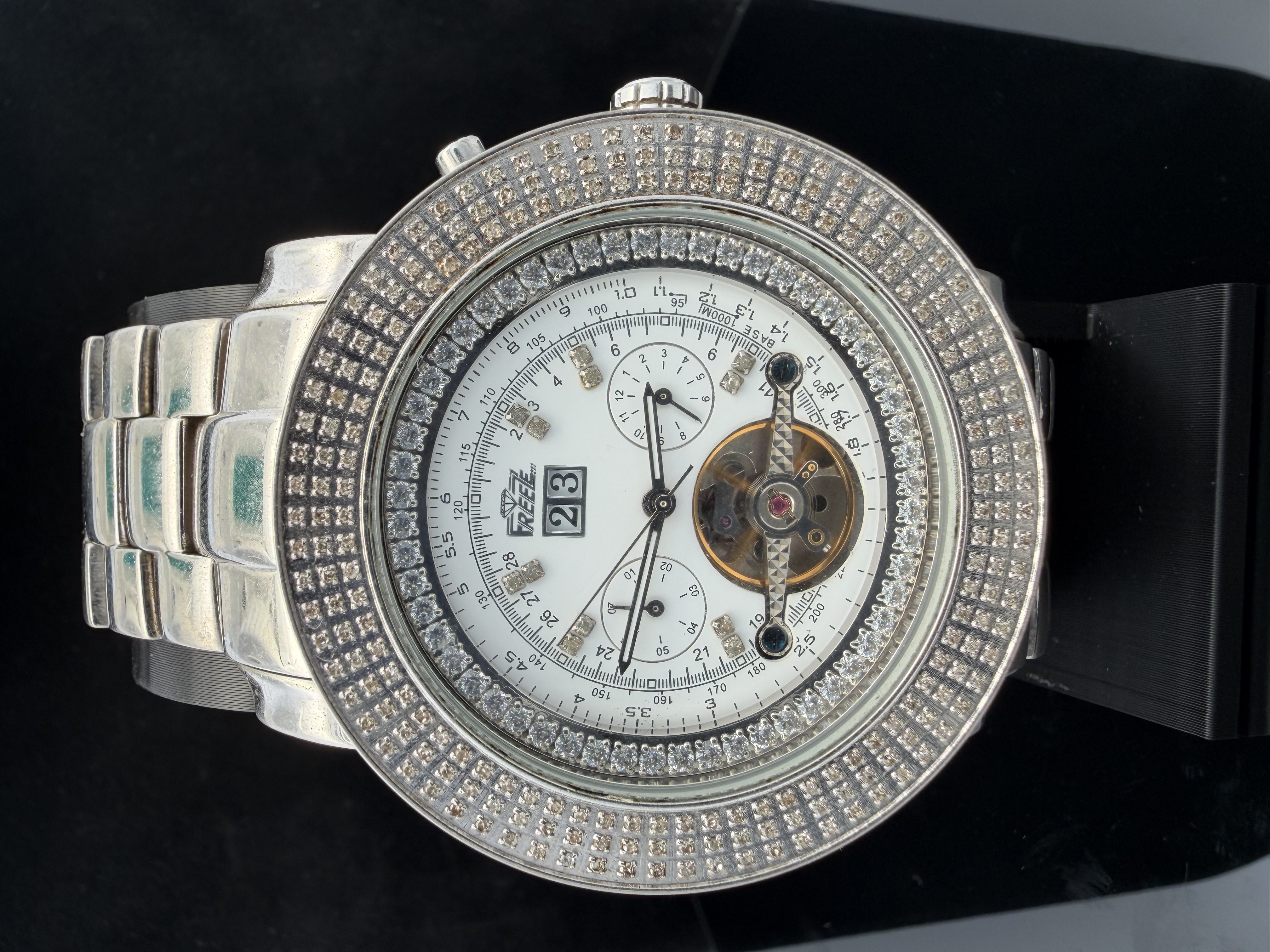 Freeze Automatic Natural Diamond Chronograph Watch