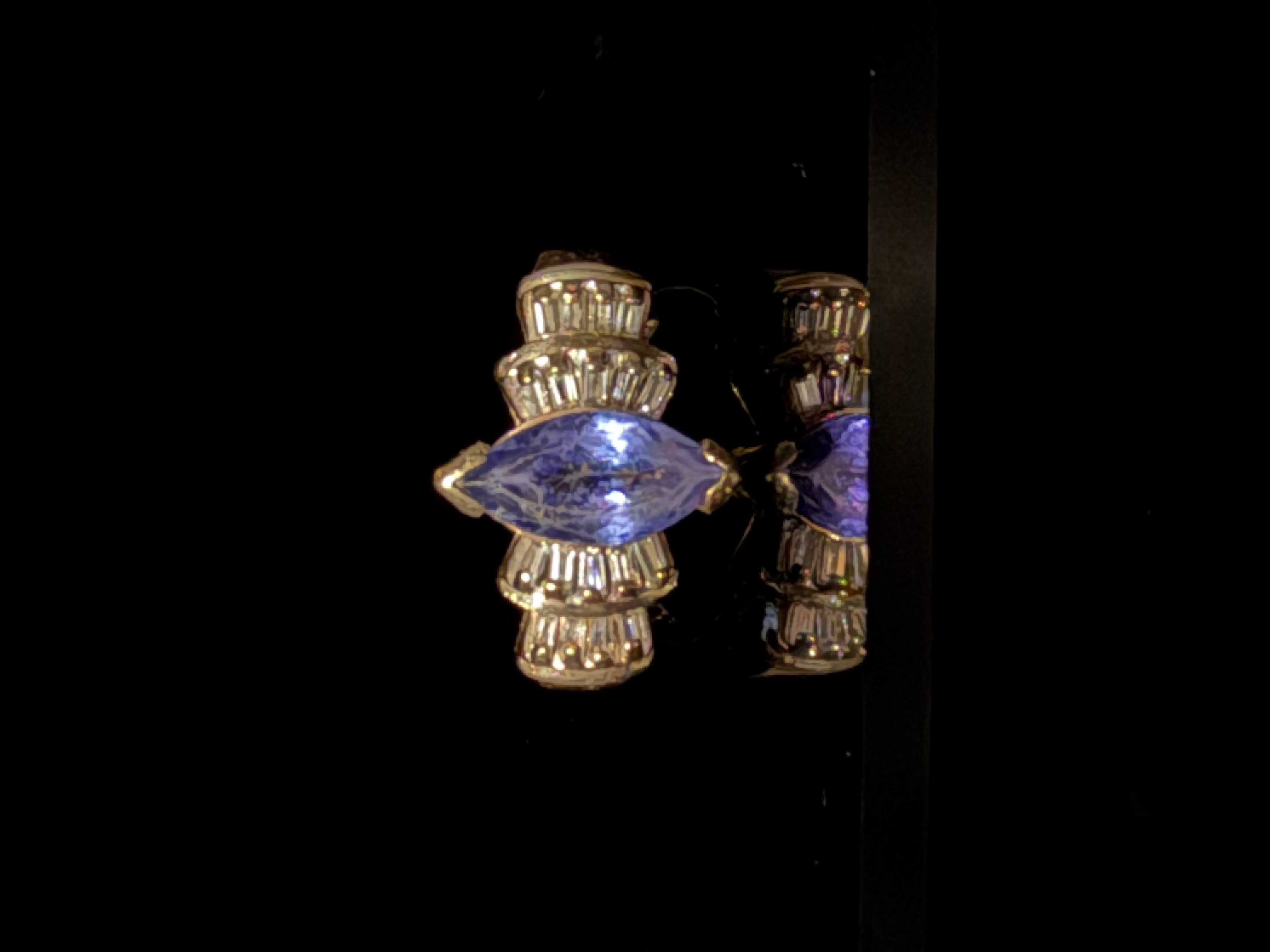 14K Yellow Gold Tanzanite and Diamond Ring