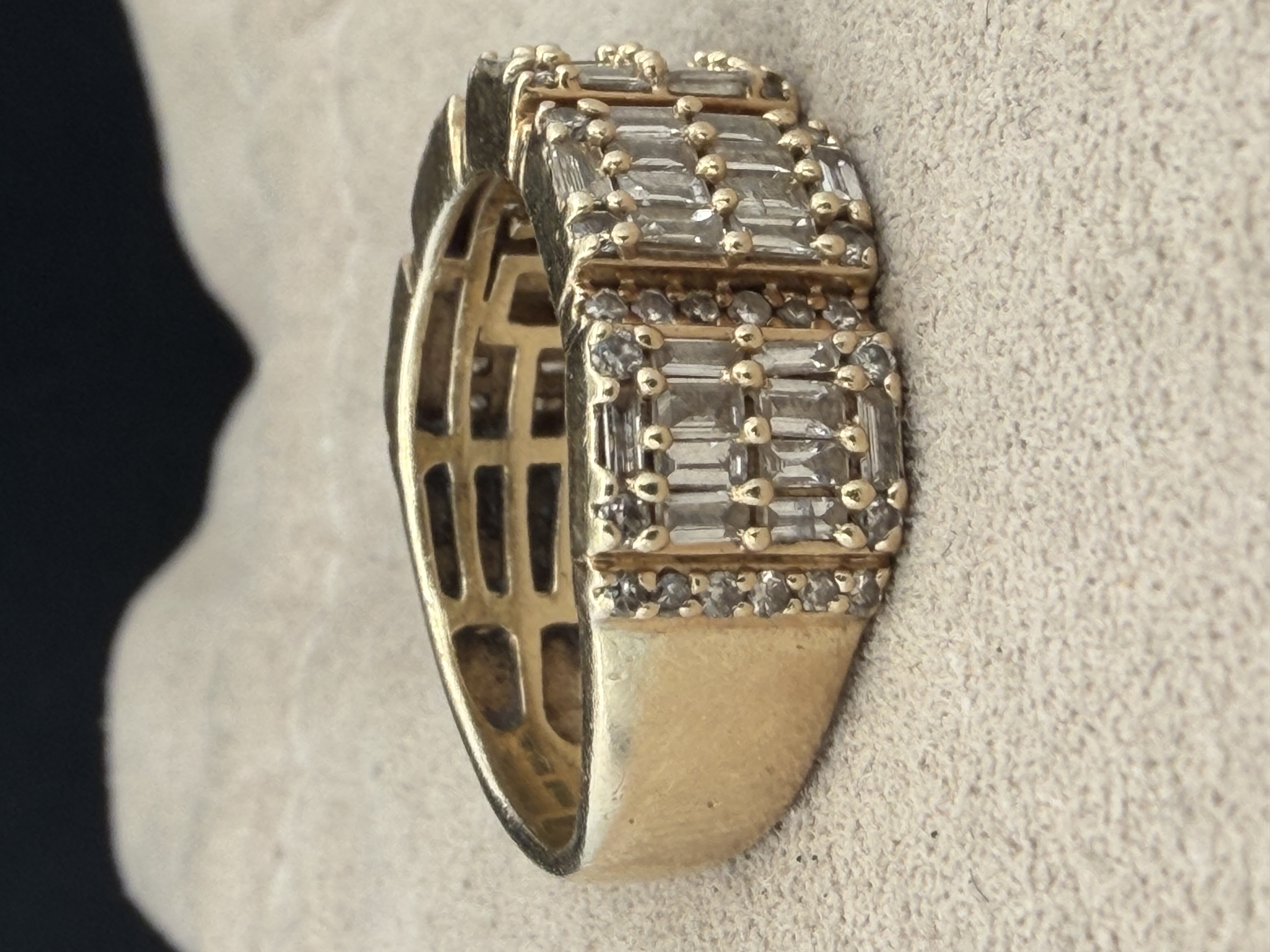 Natural Diamond Baguette Ring