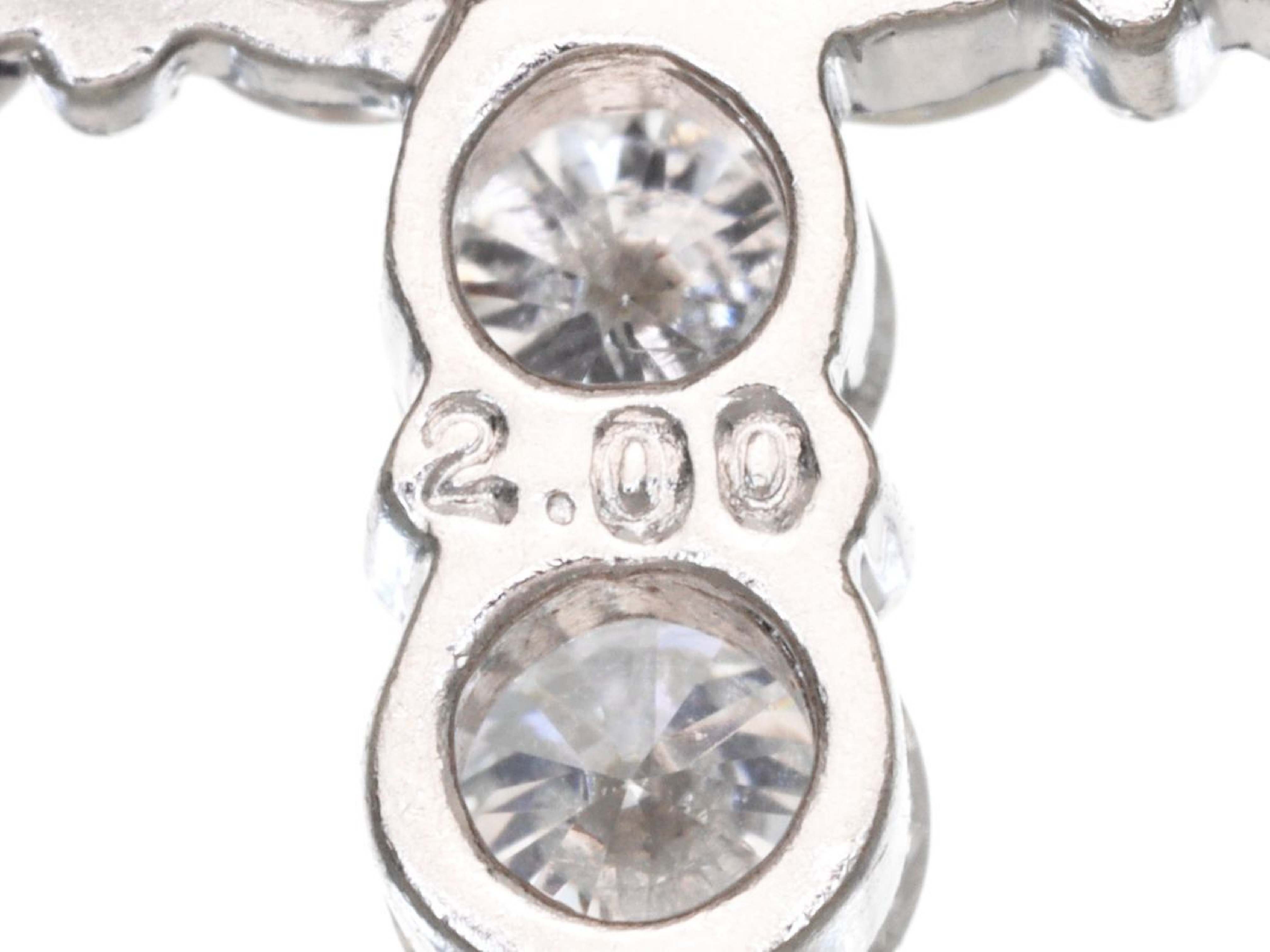 Platinum and 2.00ct Natural Diamond Cross Pendant
