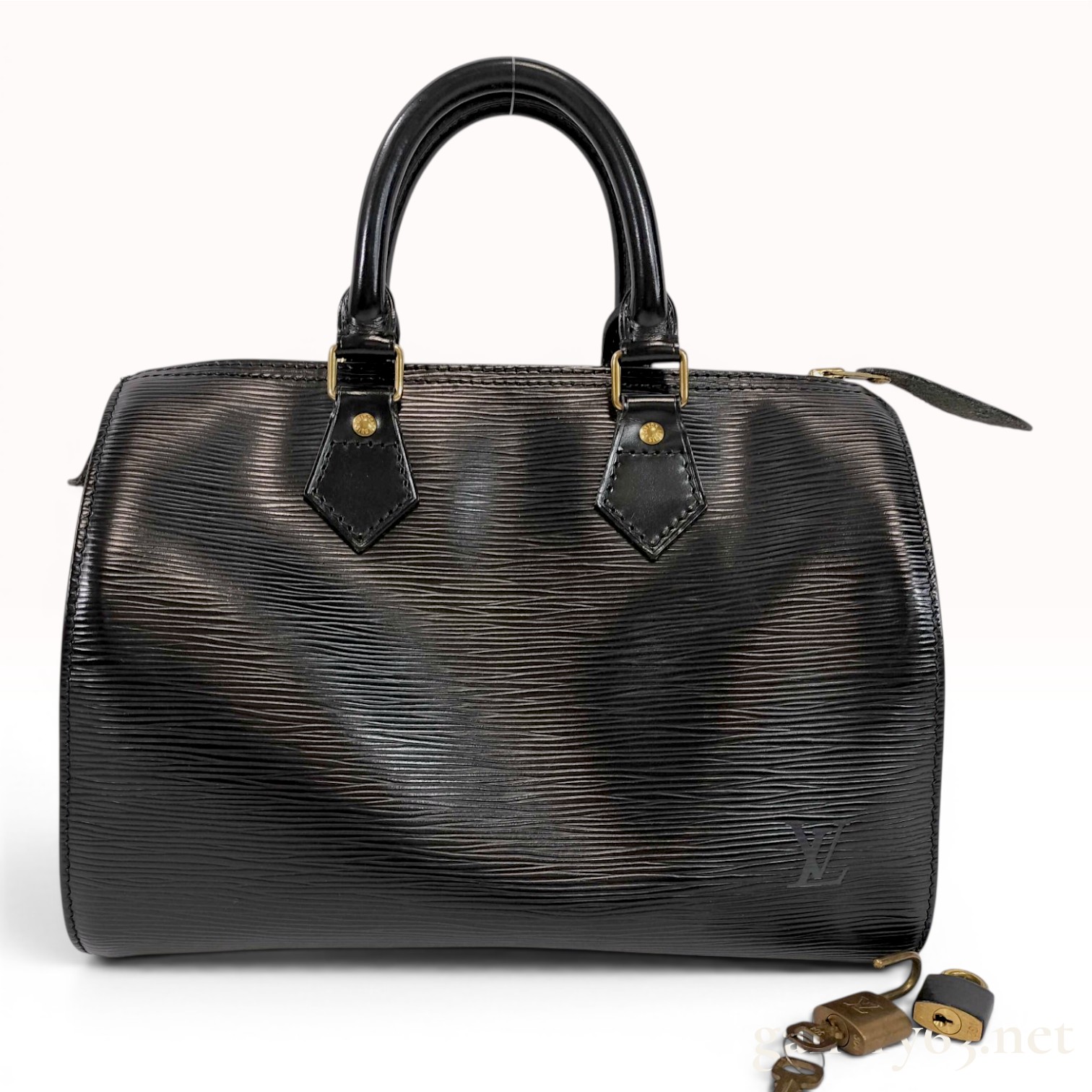 Louis Vuitton Black Epi Leather Speedy 25 Handbag